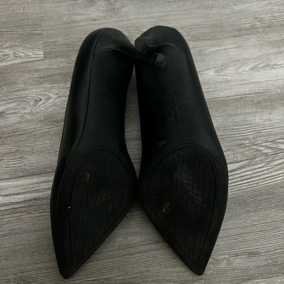 Jessica Simpson Black Leather Heels - Picture 3 of 3